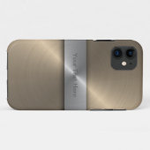 金ゴールドおよび銀 Case-Mate iPhoneケース (裏面(横))