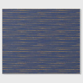 金ゴールドおよび青い包装紙 ラッピングペーパー (フラット)