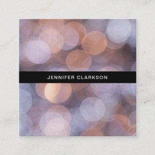 金ゴールドおよび青い《写真》ぼけ味のプロフェッショナルのカメラマン スクエア名刺