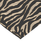 金ゴールドおよび黒いシマウマのストライプのなお祝いのテーブルのランナー ショートテーブルランナー (コーナー)