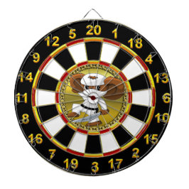 金ゴールドおよび黒いホイルCheburashkaは剣によって耐えます ダーツボード