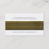 金ゴールドおよび黒いメーキャップアーティストの名刺 名刺 (裏面)