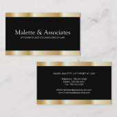 金ゴールドおよび黒い名刺 名刺 (正面/裏面)