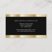 金ゴールドおよび黒い名刺 名刺 (裏面)