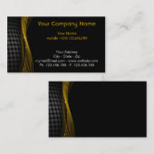 金ゴールドおよび黒い名刺 名刺 (正面/裏面)
