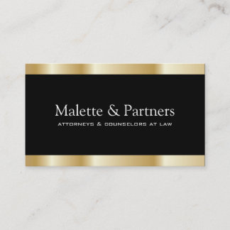 金ゴールドおよび黒い名刺 名刺