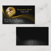 金ゴールドおよび黒い名刺 名刺 (正面/裏面)