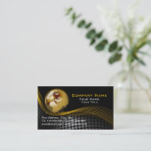 金ゴールドおよび黒い名刺 名刺 (スタンド正面)
