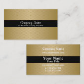 金ゴールドおよび黒い名刺 名刺 (正面/裏面)