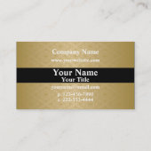 金ゴールドおよび黒い名刺 名刺 (裏面)