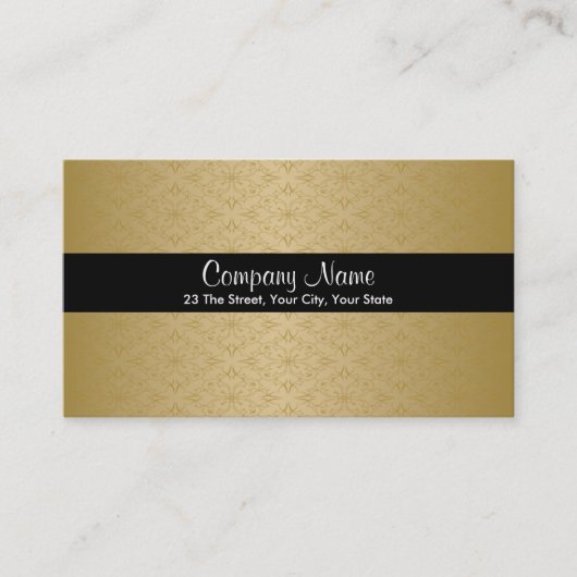金ゴールドおよび黒い名刺 名刺 (正面)