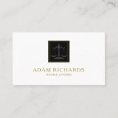 金ゴールドおよび黒い法律の名刺のテンプレート 名刺 (正面)