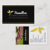 金ゴールドおよび黒い造園の名刺 名刺 (正面/裏面)