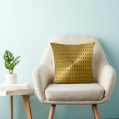 金ゴールドおよび黒くモダンな水玉模様パターン クッション (椅子)