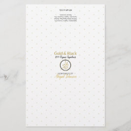 金ゴールドおよび黒せっけん包装ラッパー |リネン紙