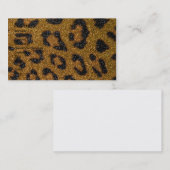 金ゴールドおよび黒のガーリーなグリッターのチータのプリント 名刺 (正面/裏面)