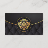 金ゴールドおよび黒のビロードのような両面名刺 名刺 (裏面)