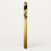 金ゴールドおよび黒の花柄 Case-Mate iPhoneケース (裏面/右)