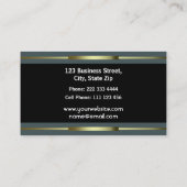 金ゴールドおよび黒専門の博士 名刺 (裏面)