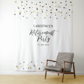 金ゴールドおよび黒紙吹雪除・売却パーティーの背景 タペストリー (インサイチュ)