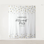 金ゴールドおよび黒紙吹雪除・売却パーティーの背景 タペストリー (正面)