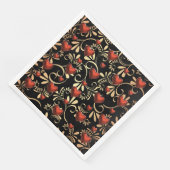 金ゴールドおよび黒3 D赤いハート (コーナー)