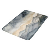 金ゴールドお洒落と海軍の山の星空の夜 バスマット (アングル)