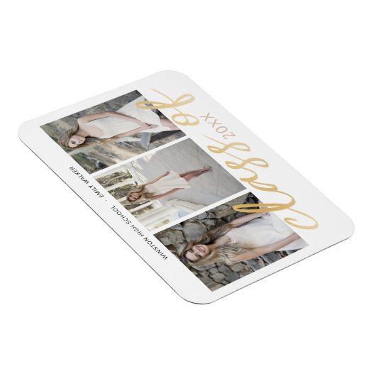 金ゴールドお洒落スクリプト光卒業マグネット マグネット (右側)