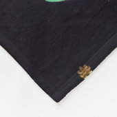 金ゴールドお洒落ティーカップフローラバードグリッター フリースブランケット (角)