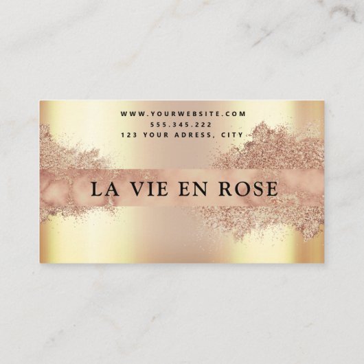 金ゴールドお洒落ブロンズ携帯スプレータン 名刺 (裏面)