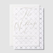 金ゴールドお洒落書結婚道 ベラム紙招待状 (オフセット (招待状))