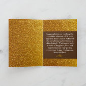 金ゴールドお洒落親写真創立50周年記念 カード (内部)