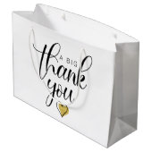 金ゴールドお礼を感謝してい申し上げます ラージペーパーバッグ (裏面アングル)