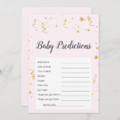 金ゴールドお祝いオンピンクベビー予測ゲーム (正面/裏面)