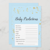 金ゴールドお祝いオン青ベビー予測ゲーム (正面/裏面)