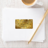 金ゴールドお祝いスパークルクリスマス住所 シール (インサイチュ)