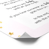 金ゴールドお祝いピンクは言わないベビーゲーム ポスター (角)