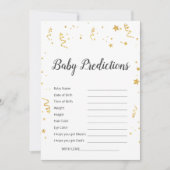 金ゴールドお祝いベビーシャワーベビー予測ゲーム (正面)