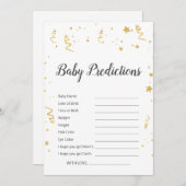 金ゴールドお祝いベビーシャワーベビー予測ゲーム (正面/裏面)