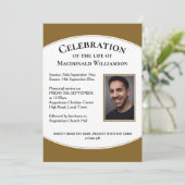 金ゴールドお祝い写真追悼式 招待状 (スタンド正面)