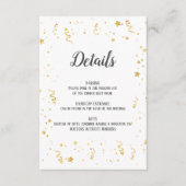 金ゴールドお祝い詳細挿入カード エンクロージャーカード (正面)