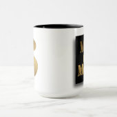 金ゴールドお金と3Dドルのサインを作る マグカップ (中央)