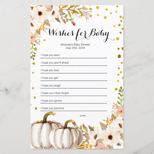 金ゴールドかぼちゃの水色の願いベビーゲーム (正面)