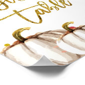 金ゴールドかぼちゃギフトテーブルサイン ポスター (角)