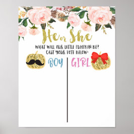 金ゴールドかぼちゃ投票板 ポスター