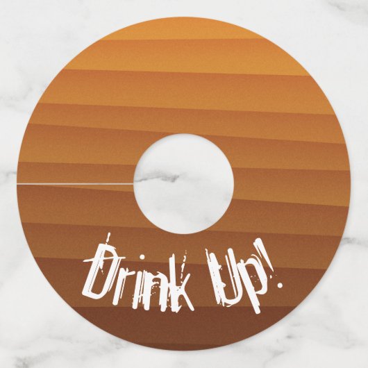 金ゴールドからブラウンワイングラスのマーカーまで卒業 ワイングラスタグ (正面)