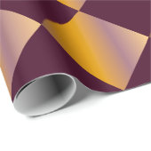 金ゴールドから紫色へのグラデーションチェックのラッピング紙 ラッピングペーパー (ロールコーナー)