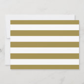 金ゴールドかわいい書道女の子の赤ちゃんシャワー 招待状 (裏面)