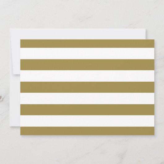 金ゴールドかわいい書道女の子の赤ちゃんシャワー 招待状 (裏面)