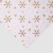 金ゴールドかわいらしの雪のピンクのクリスマス 薄葉紙 (詳細)